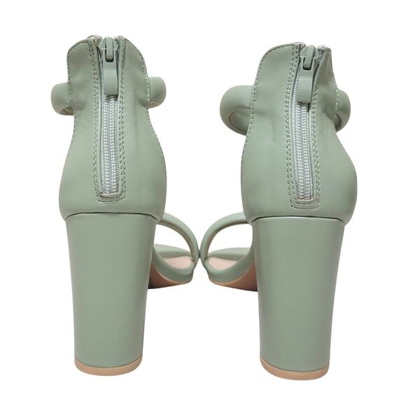 New York & Company Women Carolyn Bubble Ankle Strap Sandals Size US 11 Green - Picture 4 of 5